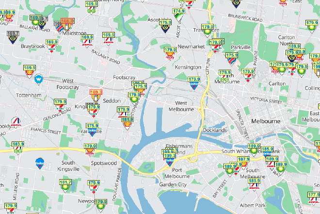 Petrol Spy 更新速度快,覆蓋範圍也廣,幾乎走到哪兒都能查到。
