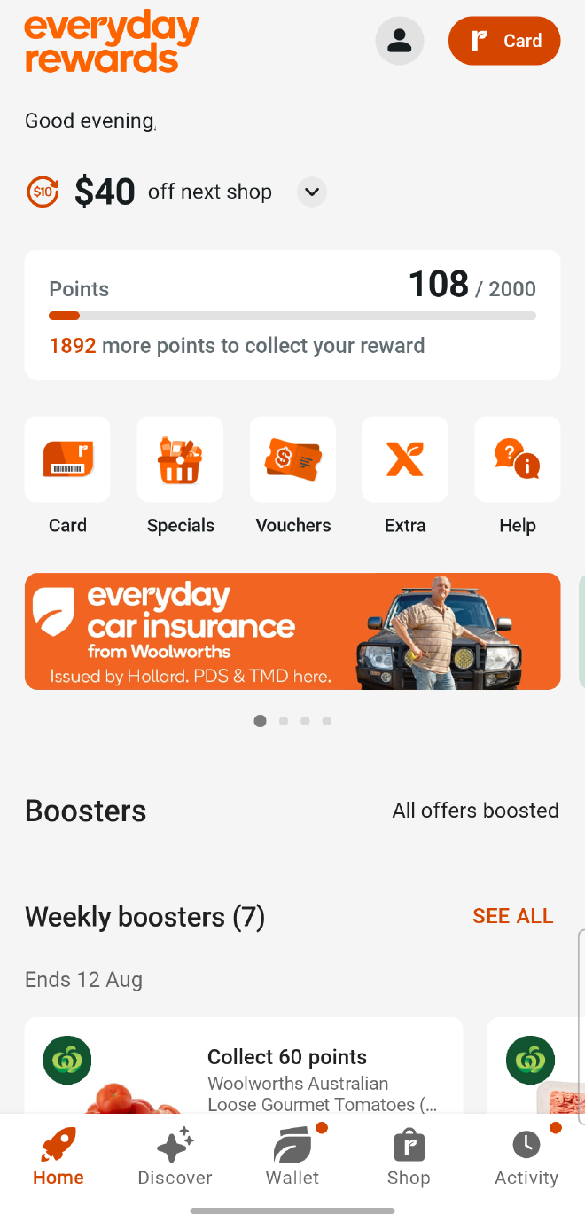 Everyday Rewards App