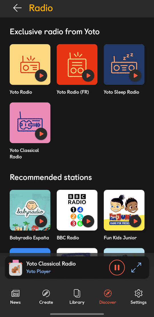 Radio 包含了 BBC 等熱門的內容，亦有不同經典樂及頻道可供選擇。